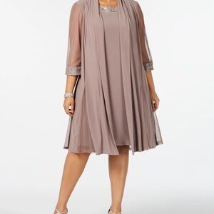 Elegant Taupe Women's Dress